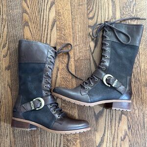 Timberland Women's Brown and Black Leather Boots New in Box